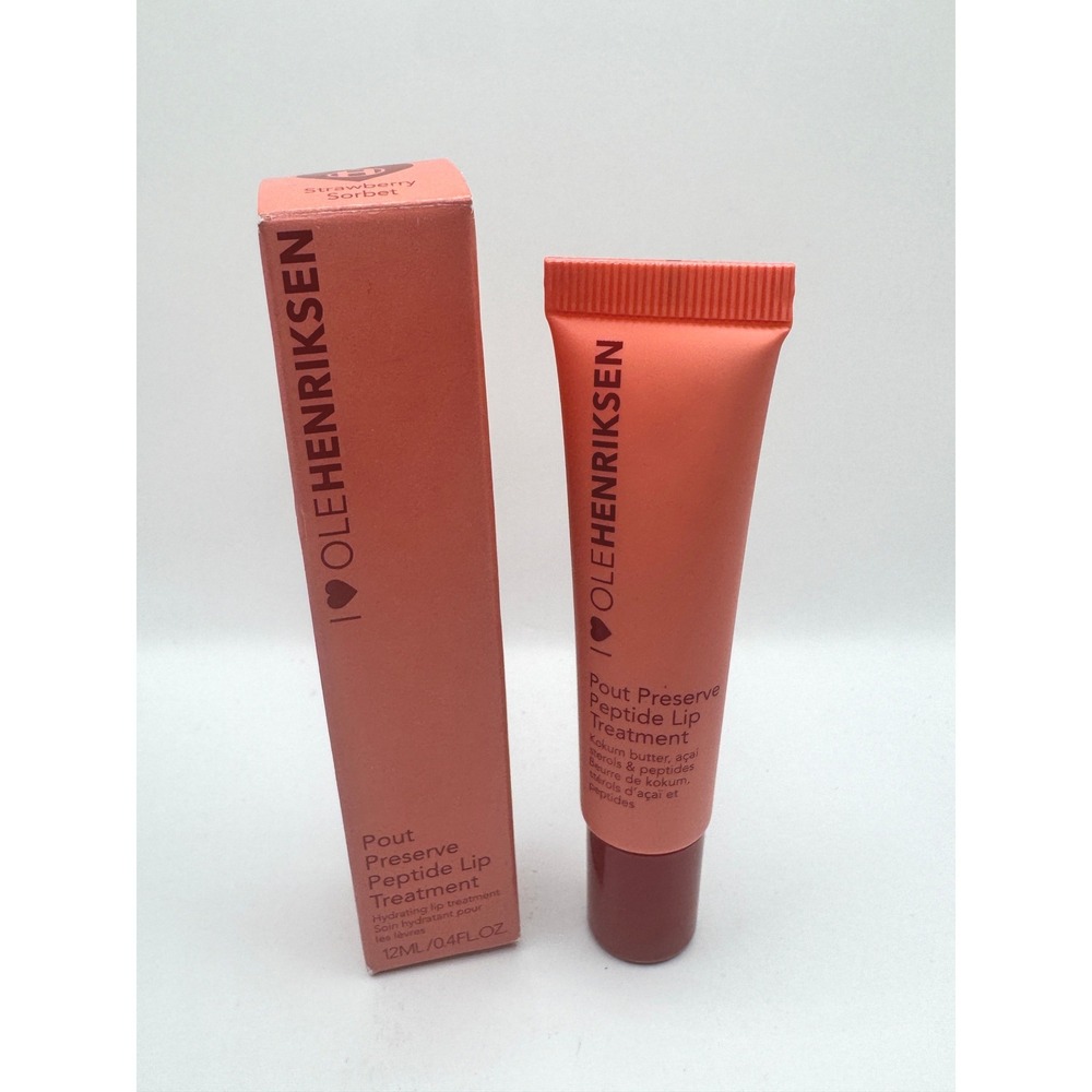Olehenriksen Pout Preserve Peptide Lip Treatment Strawberry Sorbet NIB
